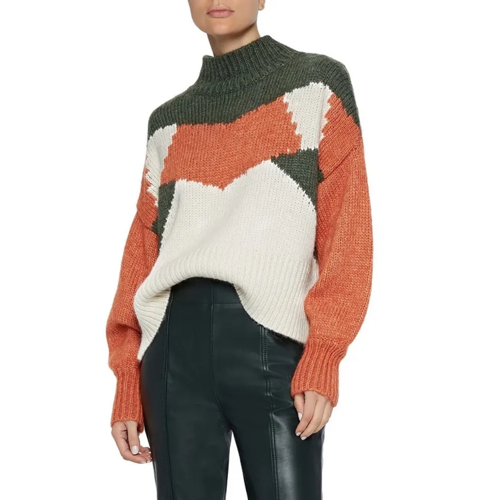 Iris & Ink Ingrid Intarsia knit sweater